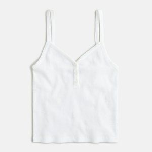 NWT J.Crew Vintage rib henley tank, Size Small